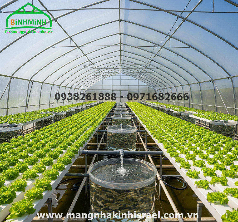 Màng Nhà Kính - Giải Pháp Nông Nghiệp Thông Minh: Kết Hợp Thủy Canh Và Nuôi Cá (Aquaponics) Mang Lại Lợi Ích Vượt Trội Cho Nông Dân 3 Màng nhà kính